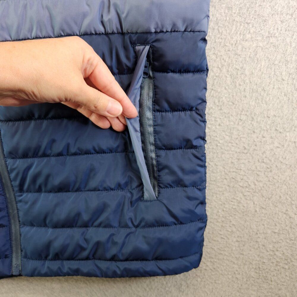 Simply Southern Vest Mens S Blue Two Tone Puffer Quilted Western Cowboy Ranch - Picture 4 of 14